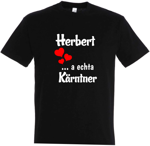 +++T-Shirt mit Namen - Kärnten T-Shirt schwarz - zum Schließen ins Bild klicken